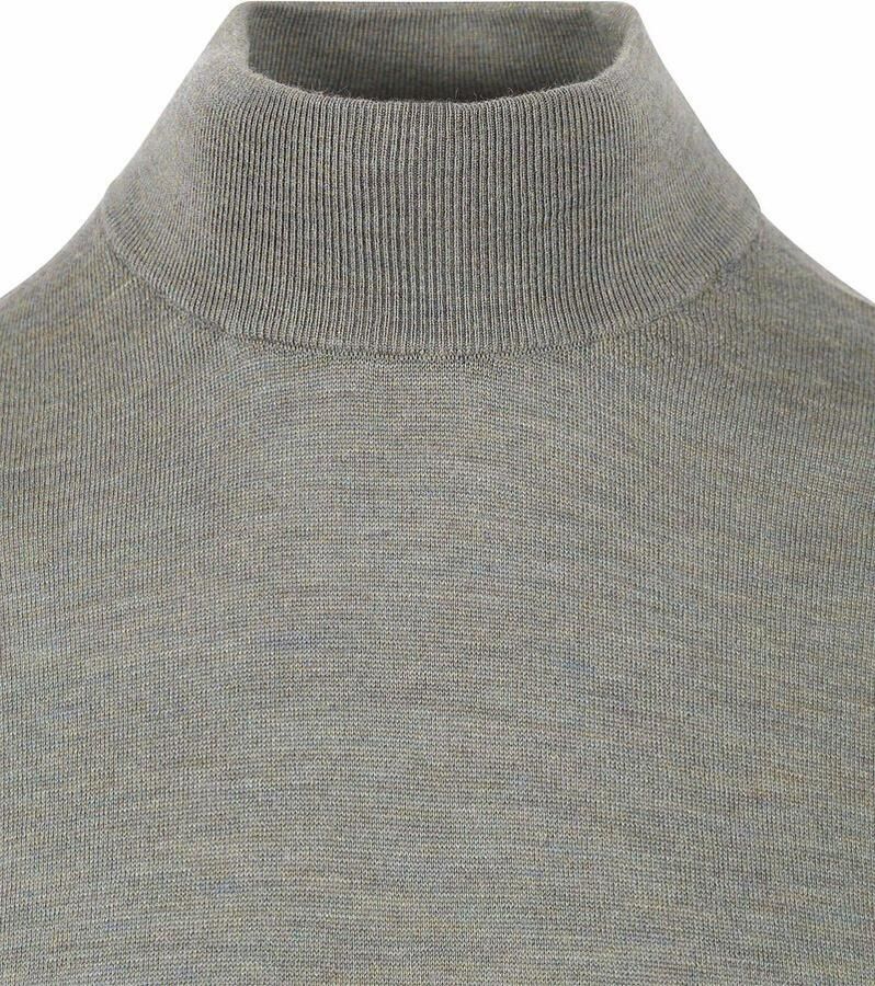 Profuomo Groene Merino Mock Neck Trui Green Heren