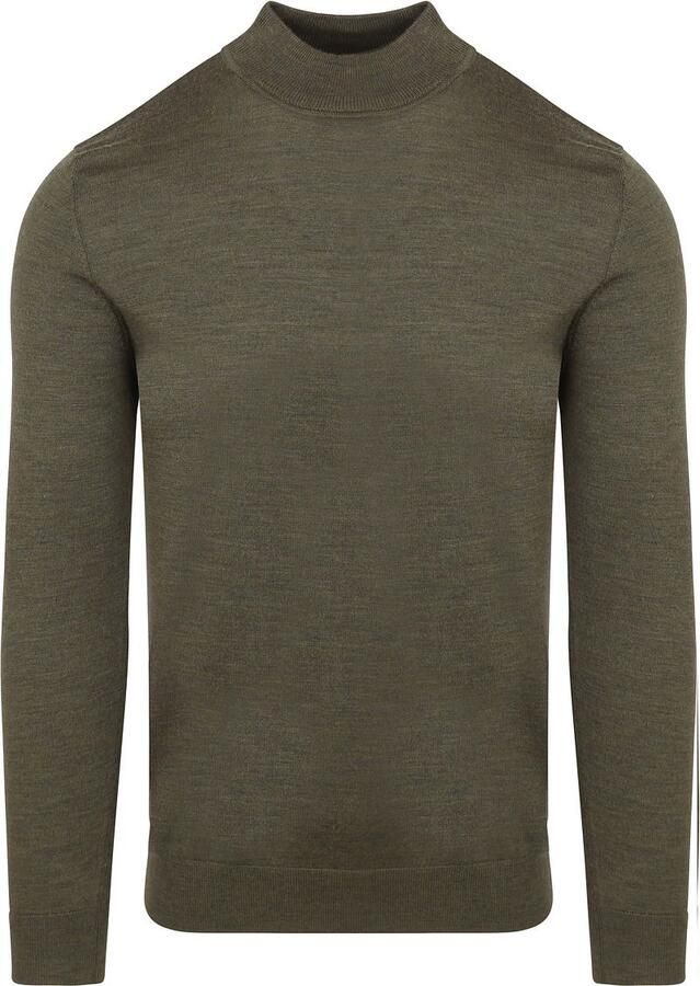 Profuomo Turtleneck Trui Merino Olijfgroen