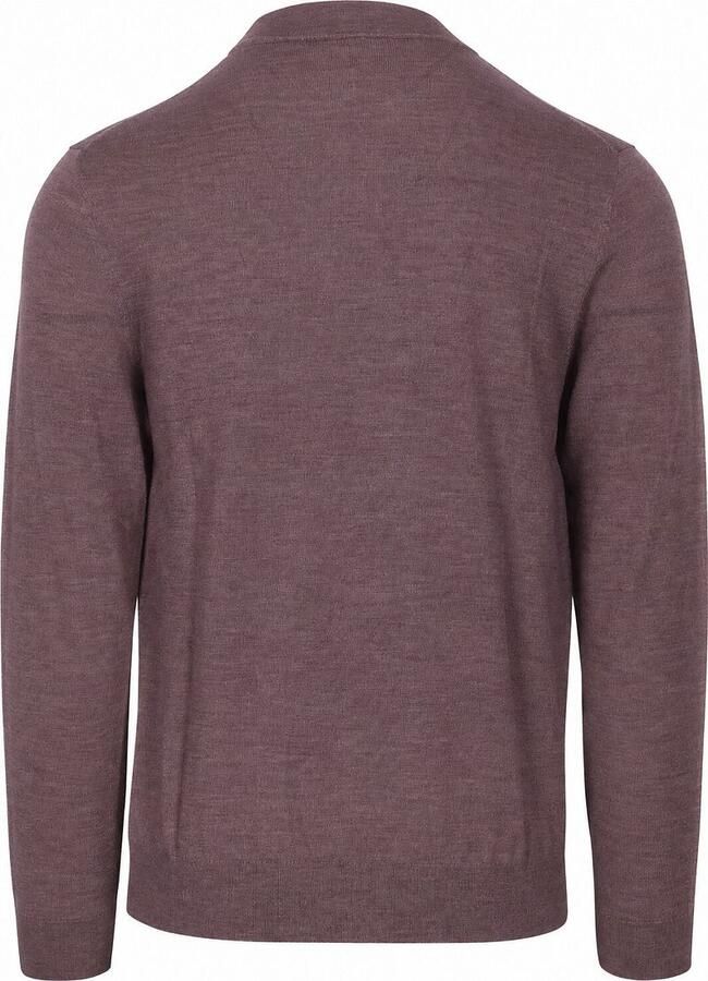 PROFUOMO Heren Truien & Vesten Pullover Mock Neck Extrafine Merino Paars - Foto 6