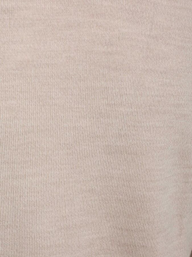 PROFUOMO Heren Truien & Vesten Pullover Mock Neck Extrafine Merino Beige - Foto 5