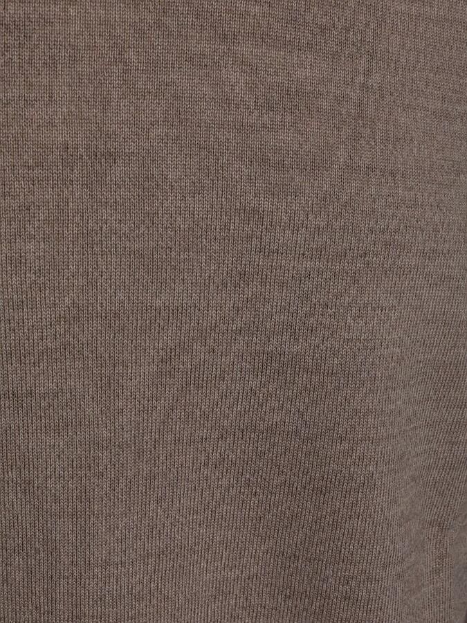 PROFUOMO Heren Truien & Vesten Pullover Mock Neck Extrafine Merino Taupe