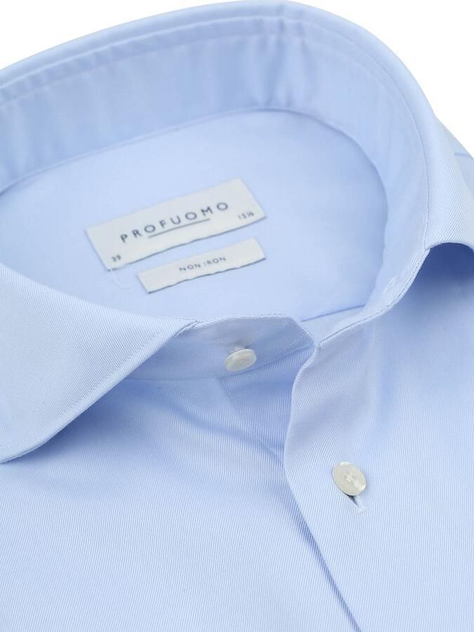 Profuomo Twill Overhemd Extra Lange Mouwen Lichtblauw - Foto 2