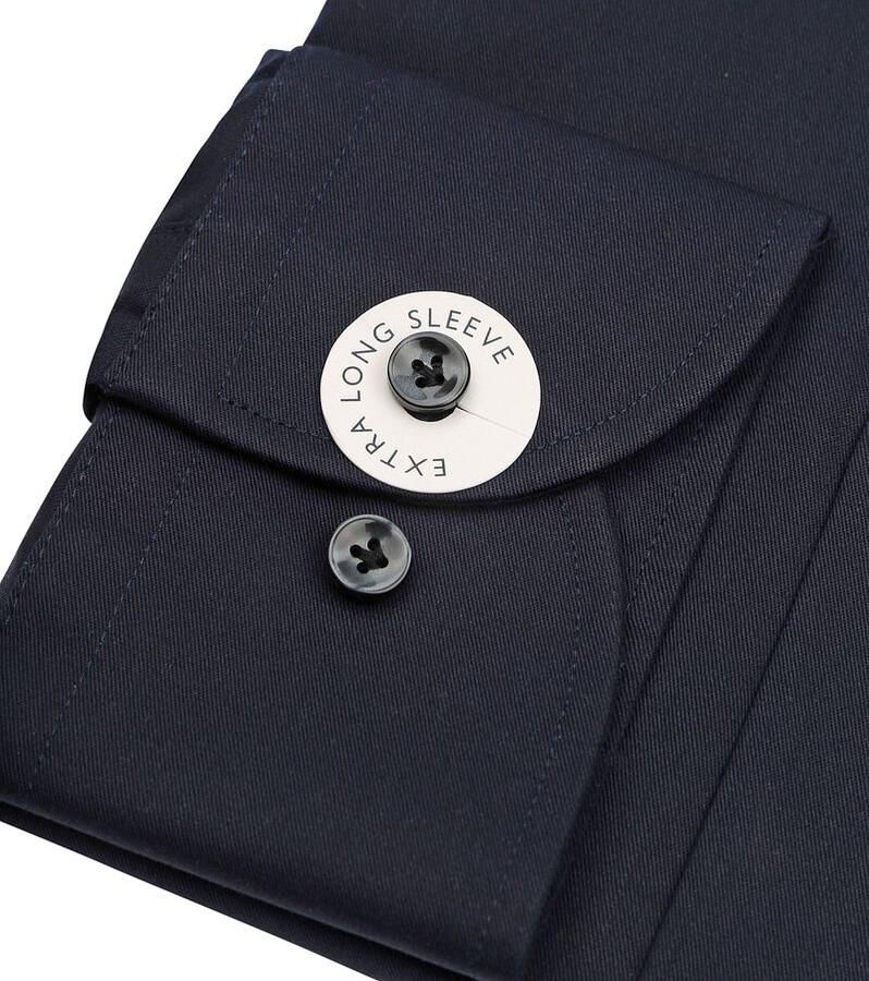 Profuomo Twill Overhemd Sleeve 7 Navy Blauw Heren - Foto 2