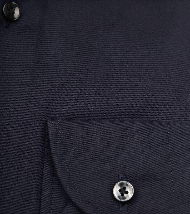 Profuomo Twill Overhemd Sleeve 7 Navy Blauw Heren - Foto 3