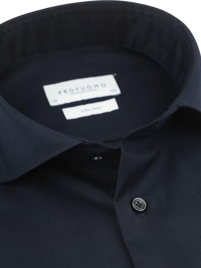 Profuomo Twill Overhemd Extra Lange Mouwen Navy - Foto 2
