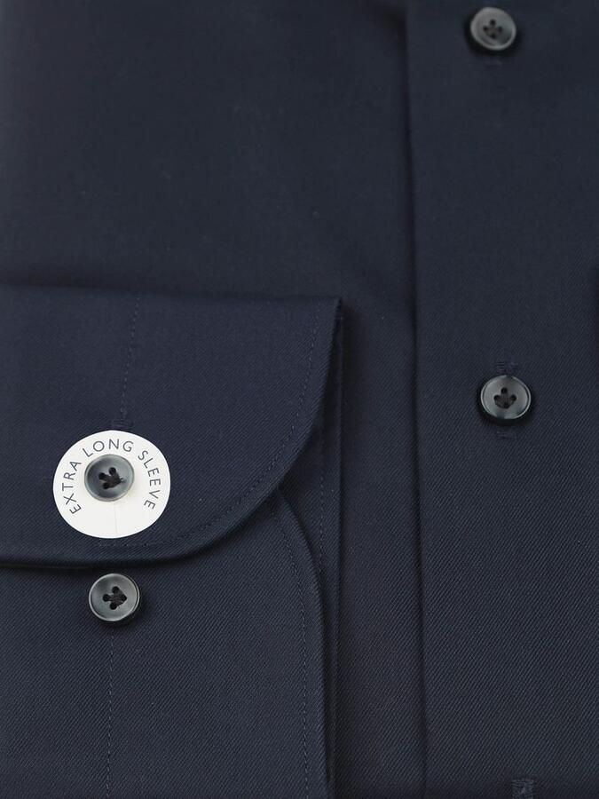 Profuomo Twill Overhemd Extra Lange Mouwen Navy - Foto 3