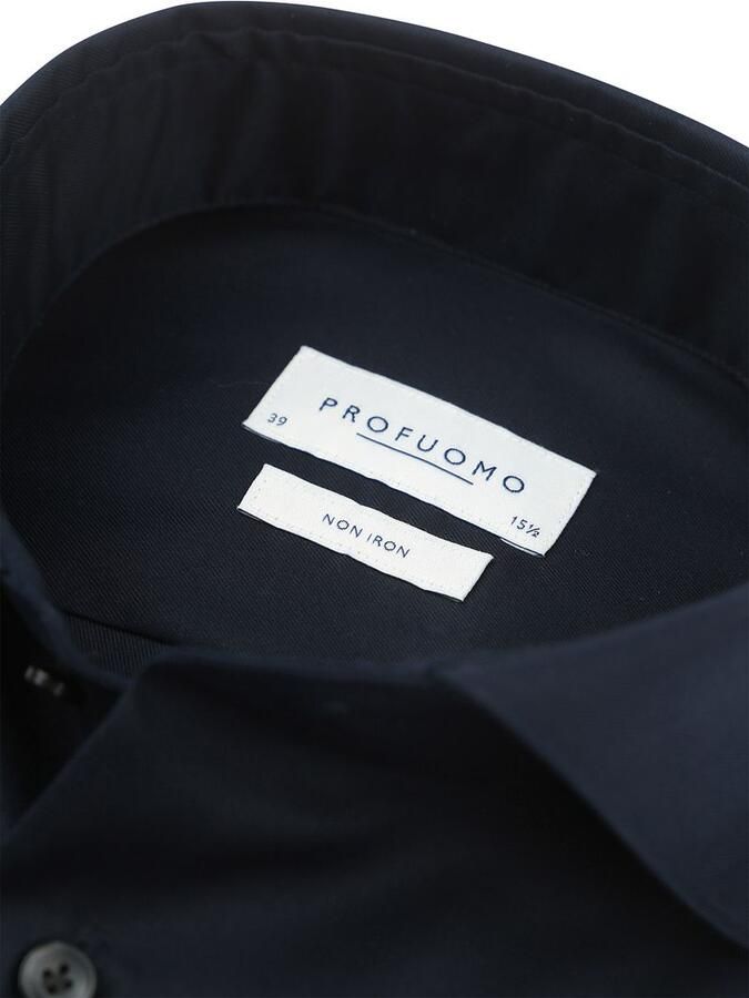 Profuomo Twill Overhemd Extra Lange Mouwen Navy - Foto 4