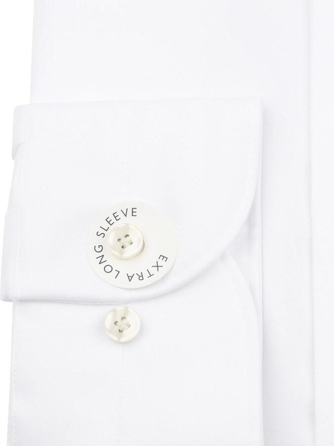 Profuomo Twill Overhemd Extra Lange Mouwen Wit - Foto 4