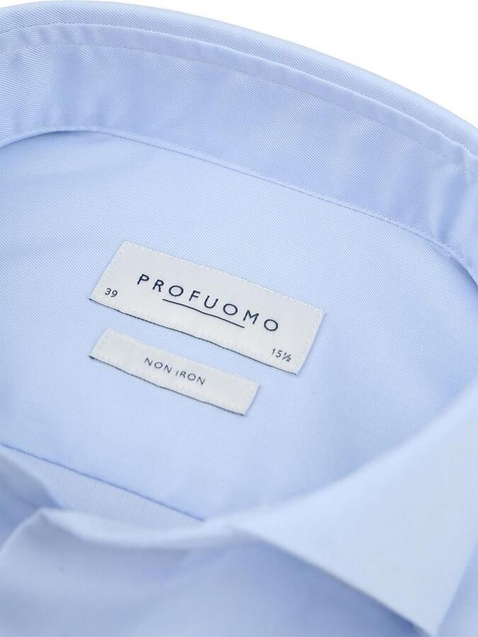Profuomo Overhemd Lange Mouw Twill Overhemd Lichtblauw - Foto 10