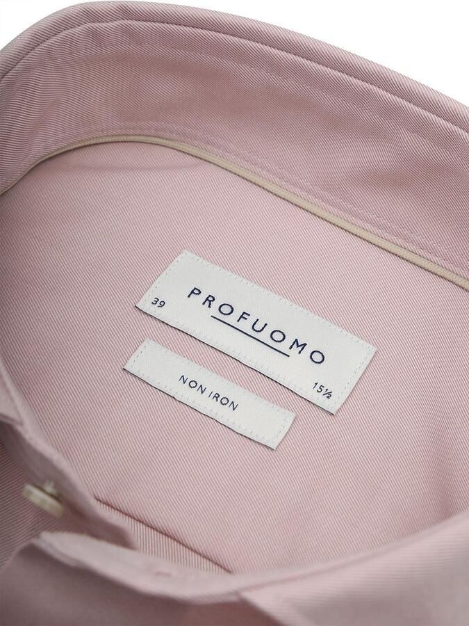 Profuomo Twill Overhemd Lichtroze - Foto 3