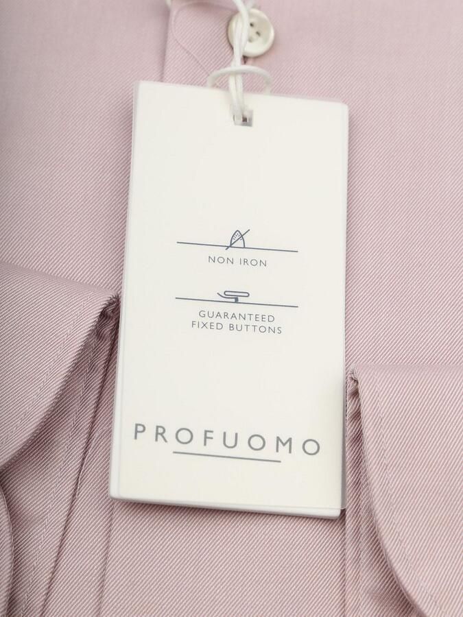Profuomo Twill Overhemd Lichtroze - Foto 4