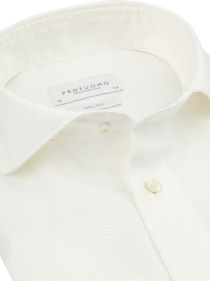Profuomo Twill Overhemd Off White - Foto 2