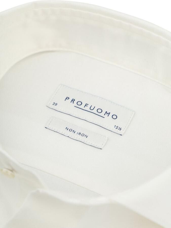 Profuomo Twill Overhemd Off White - Foto 4