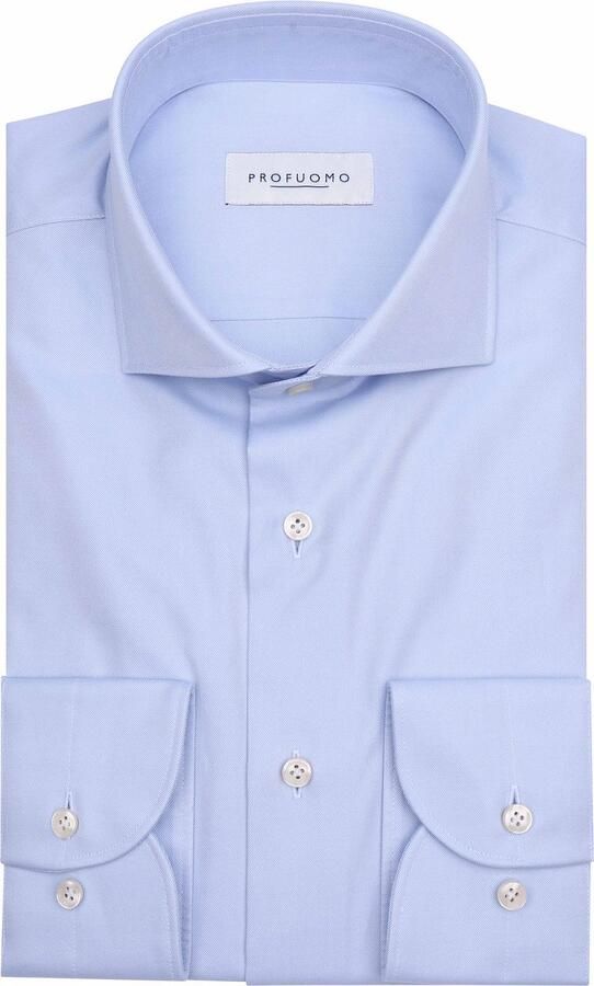 Profuomo Twill Overhemd Supima Cotton Lichtblauw