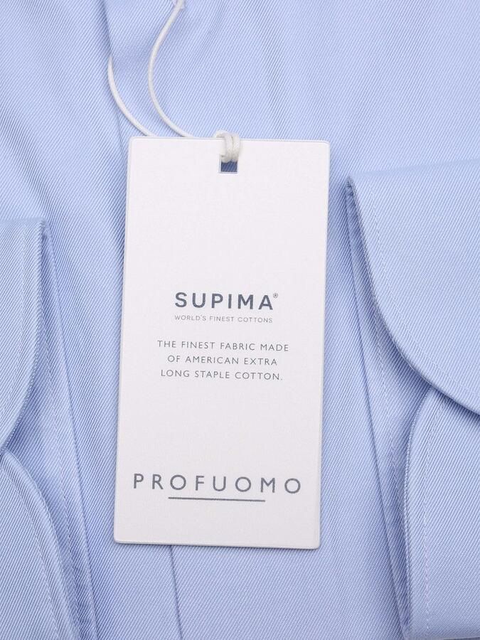 Profuomo Twill Overhemd Supima Cotton Lichtblauw - Foto 2
