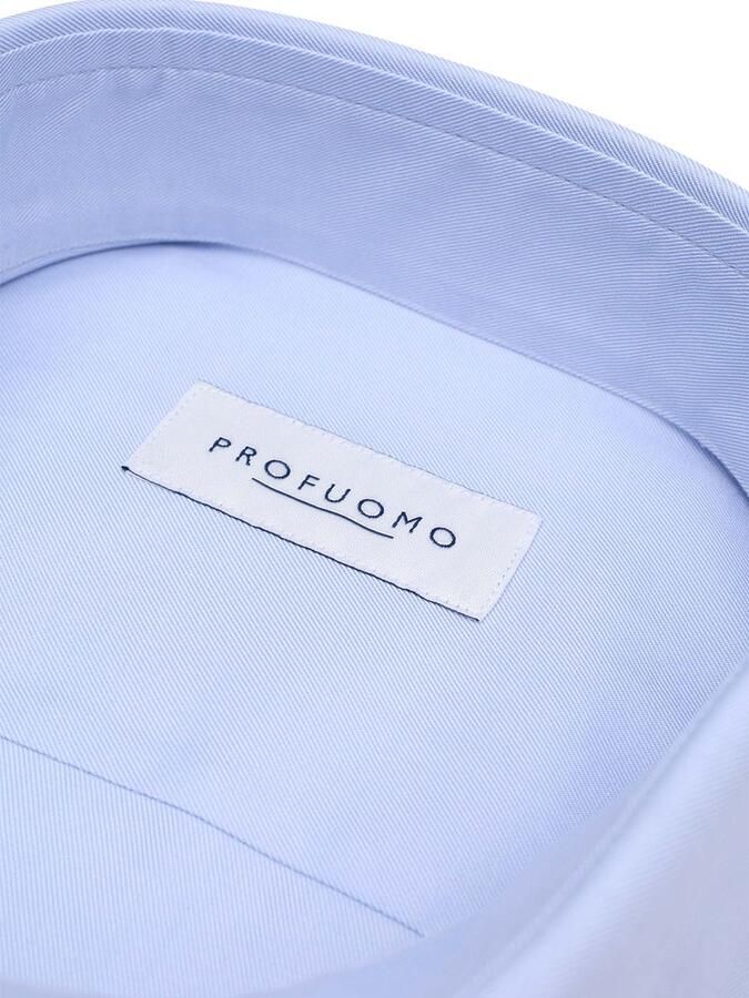 Profuomo Twill Overhemd Supima Cotton Lichtblauw - Foto 4