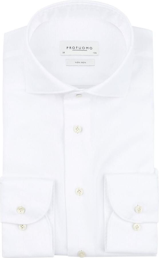 Profuomo Overhemd Lange Mouw Twill Overhemd Wit - Foto 8