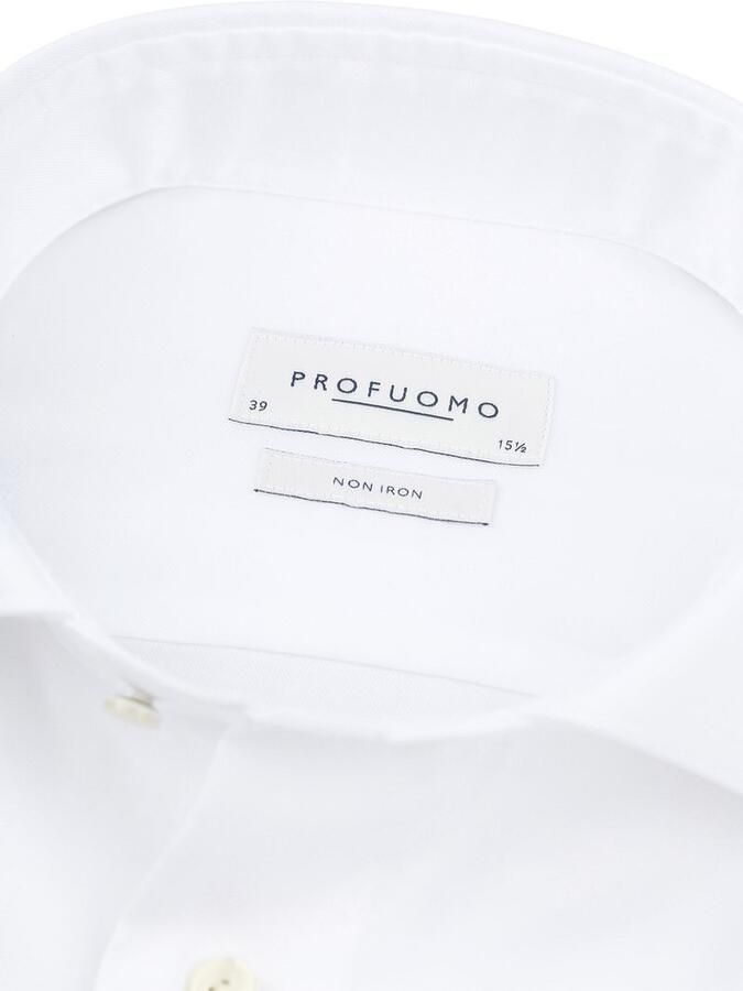 Profuomo Overhemd Lange Mouw Twill Overhemd Wit - Foto 11