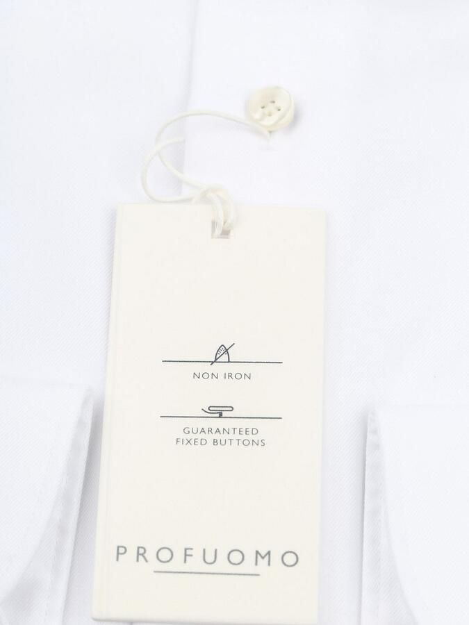 Profuomo Overhemd Lange Mouw Twill Overhemd Wit - Foto 12