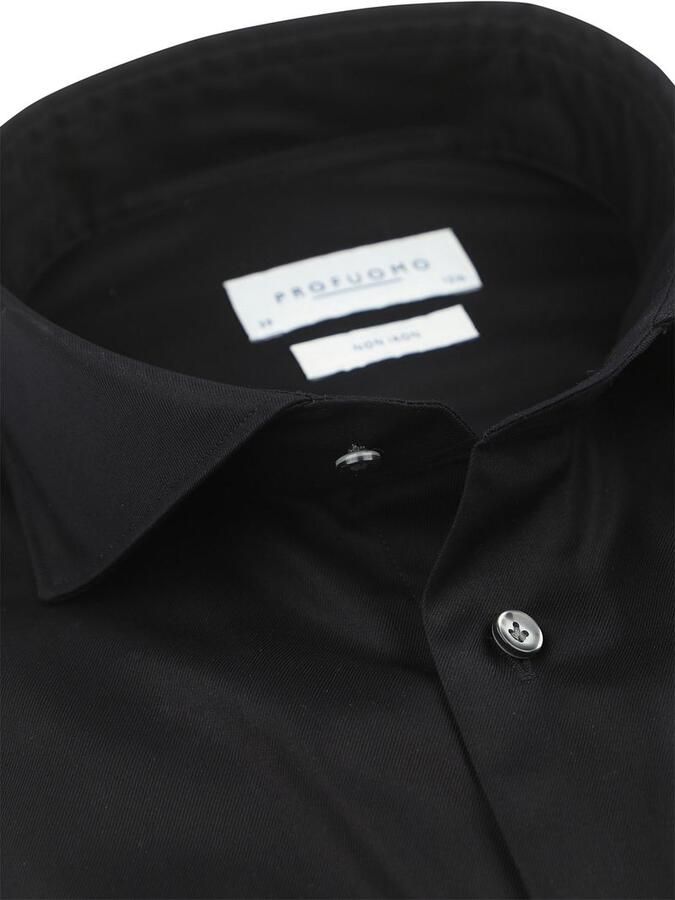 Profuomo Twill Overhemd Zwart - Foto 2