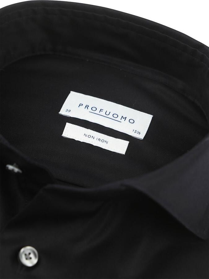 Profuomo Twill Overhemd Zwart - Foto 4