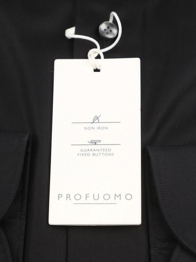 Profuomo Twill Overhemd Zwart - Foto 5