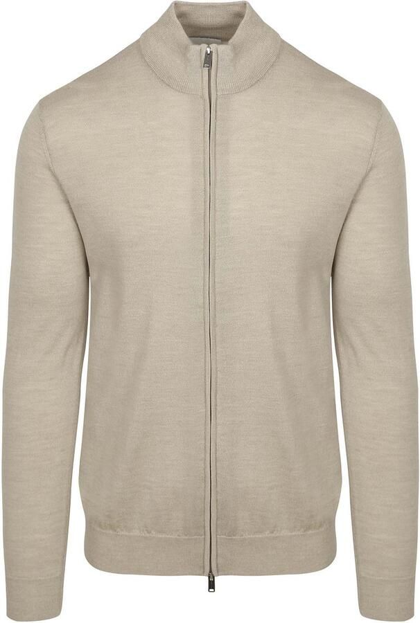 Profuomo Vest Merinowol Beige