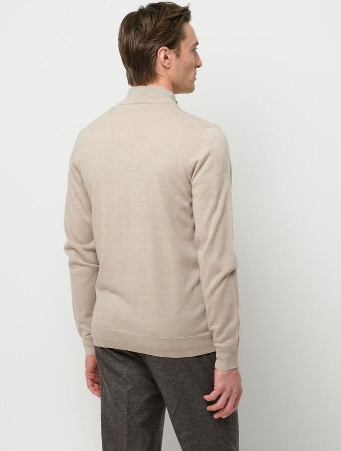 Profuomo Vest Merinowol Beige - Foto 2