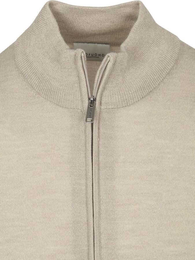 Profuomo Vest Merinowol Beige - Foto 5