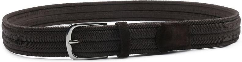 Profuomo Waxed Geweven Riem Bruin - Foto 3