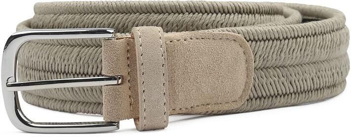 Profuomo Waxed Geweven Riem Khaki