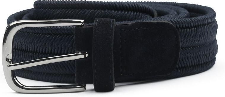 Profuomo Waxed Geweven Riem Navy