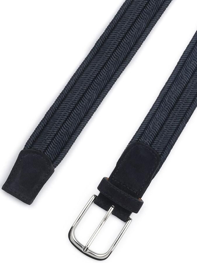 Profuomo Waxed Geweven Riem Navy - Foto 2