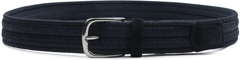 Profuomo Waxed Geweven Riem Navy - Foto 3