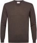 Profuomo Pullover V-Hals Merinowol Taupe - Thumbnail 1
