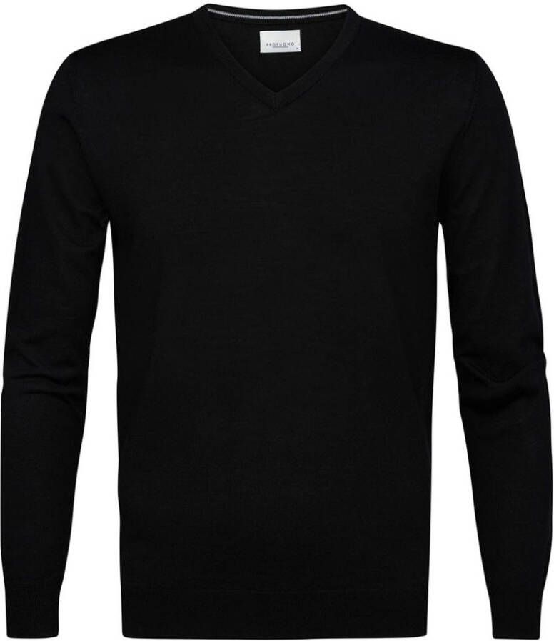 PROFUOMO Heren Truien & Vesten Pullover V-neck Zwart