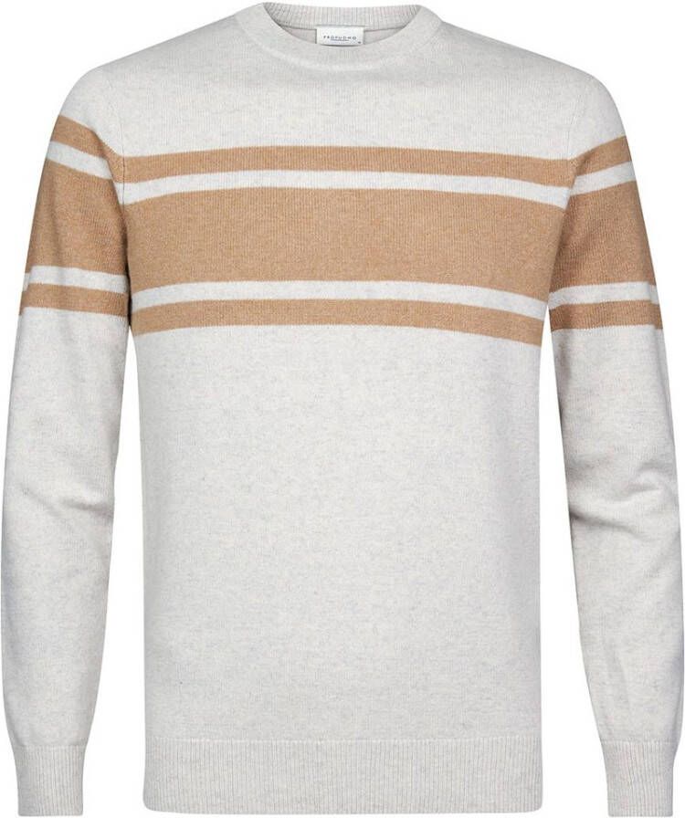 PROFUOMO Heren Truien & Vesten Pullover Str Crewneck Lichtgrijs