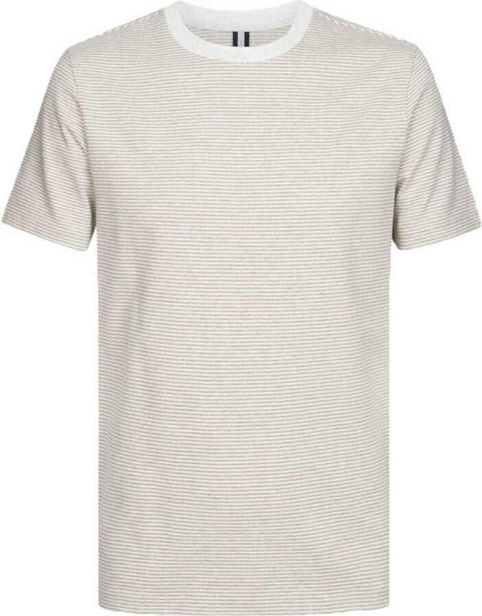 Profuomo T-Shirt Strepen Bruin