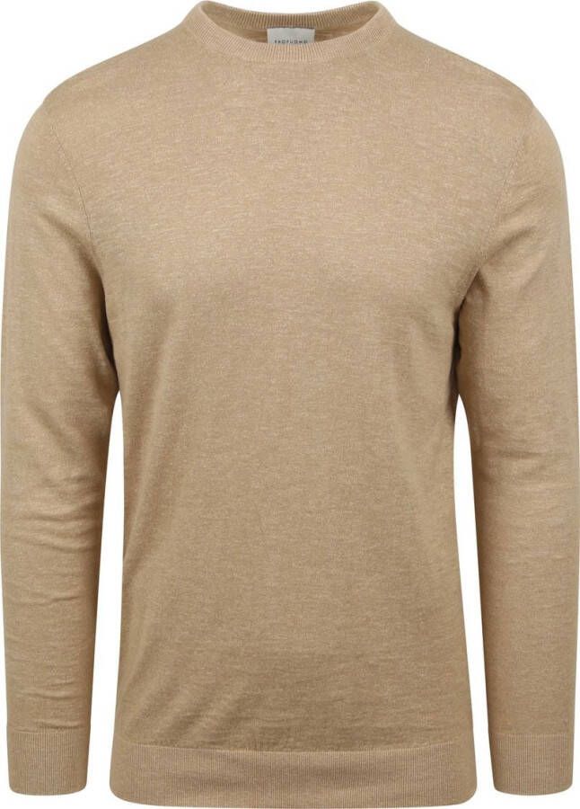 Profuomo Trui Beige Linnen Beige Heren