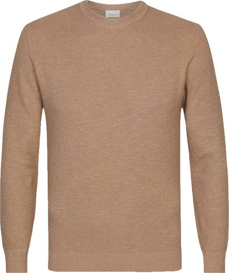 PROFUOMO Heren Truien & Vesten Pullover Crew Neck Beige