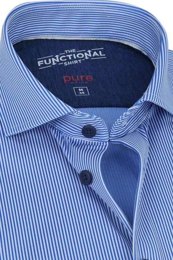 Pure Functional Overhemd Strepen Blauw - Foto 3