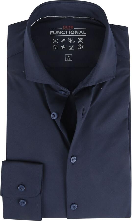 Pure Overhemd Functional Donkerblauw - Foto 4