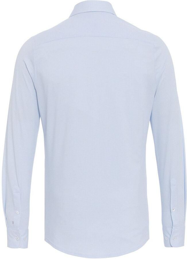 Pure Overhemd Functional Pied De Poule Blauw