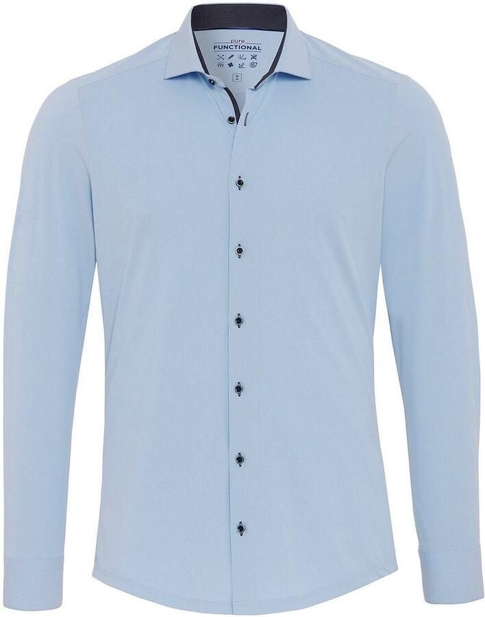 Pure Overhemd Lange Mouw Shirt Blauw