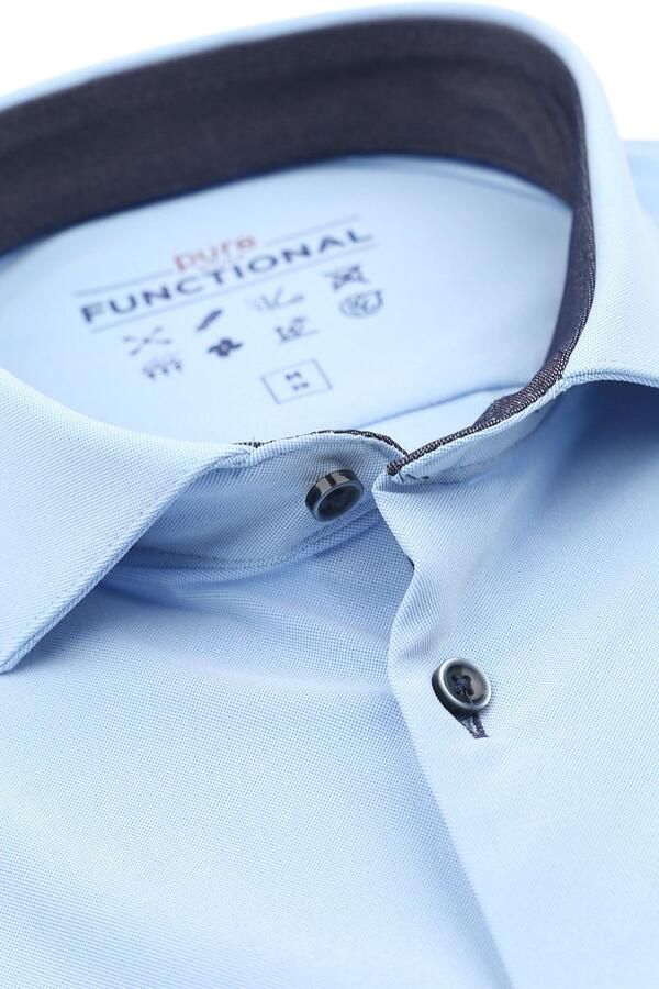 Pure Overhemd Lange Mouw Shirt Blauw - Foto 3