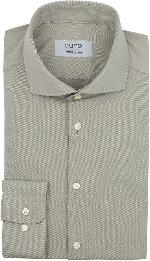 Pure Overhemd Lange Mouw Shirt Lichtbruin