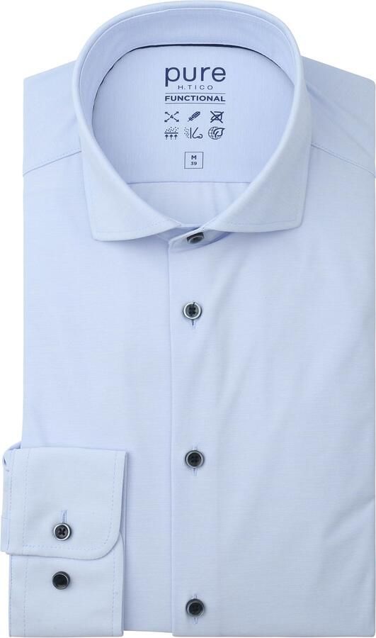 Pure Overhemd Shirt Melange Light Blue