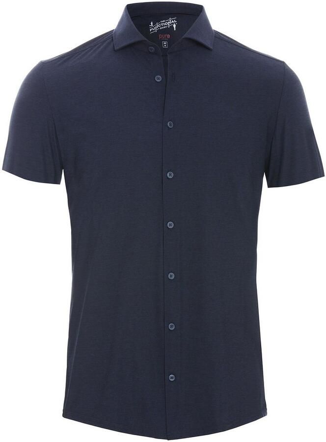Pure Functional Overhemd Korte Mouwen Donkerblauw