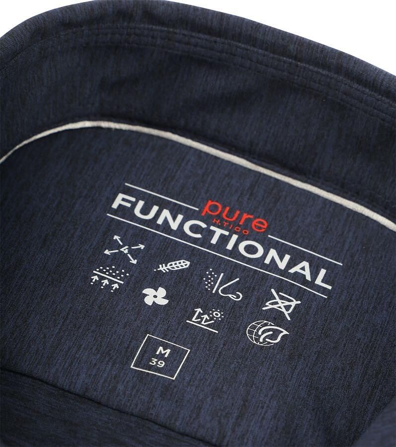 Pure Functional Overhemd Korte Mouwen Donkerblauw - Foto 2