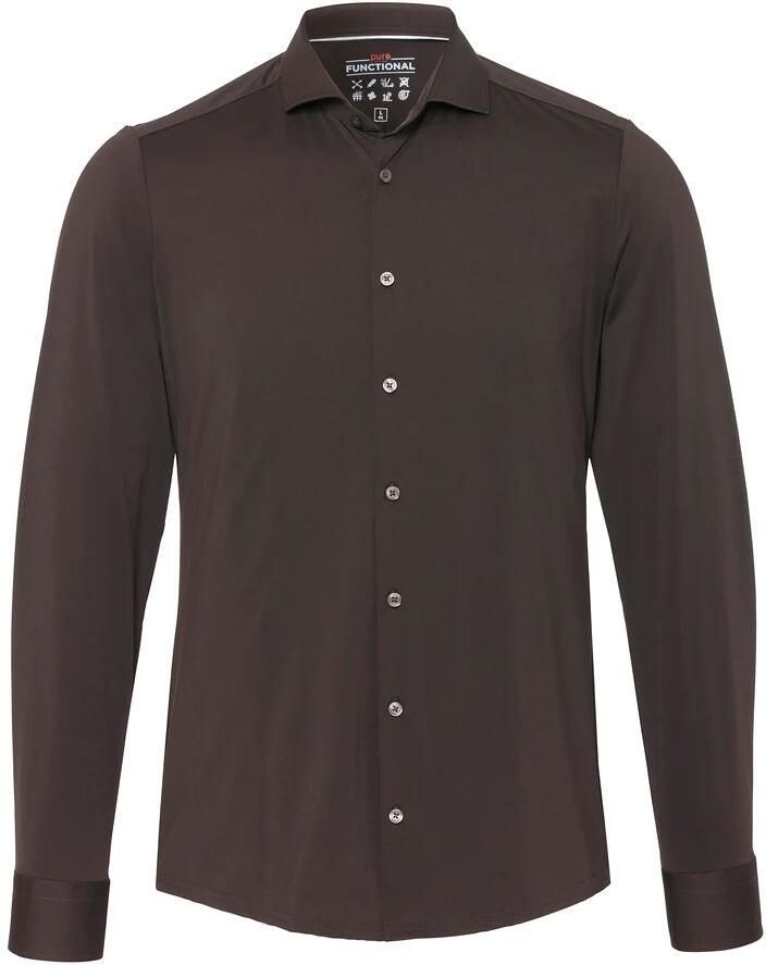 Pure The Functional Shirt Donkerbruin